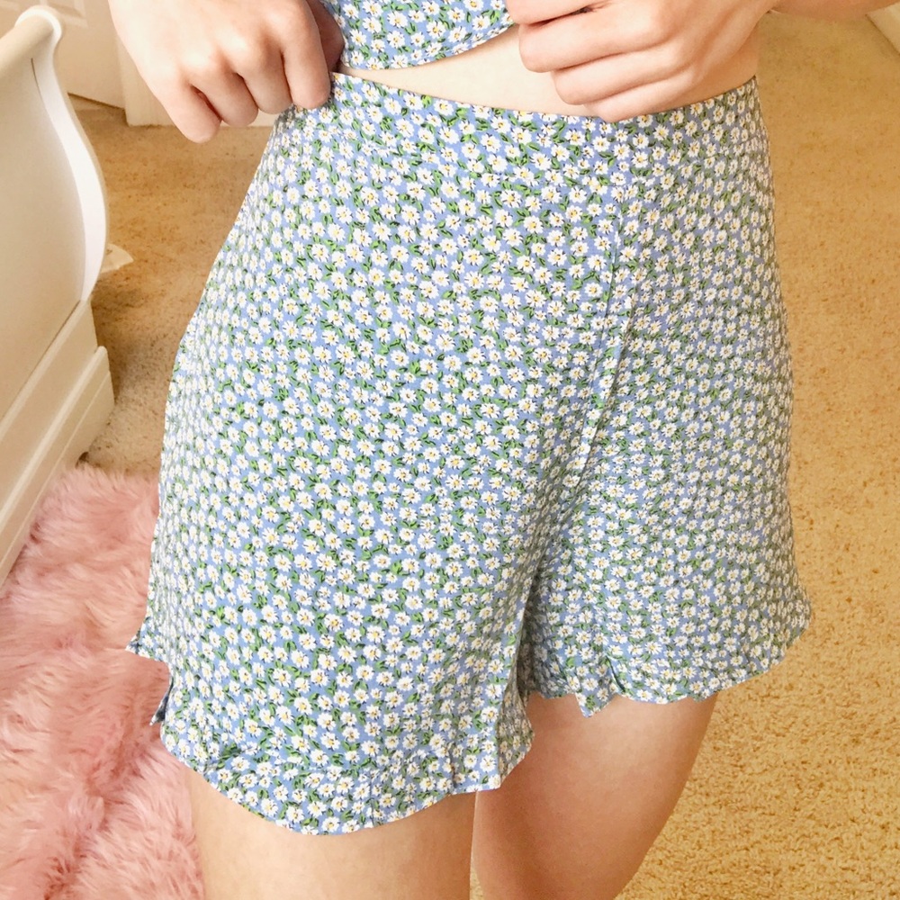 Blue Daisy Shorts